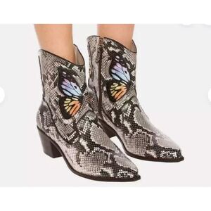 NEW RARE Sophia Webster Shelby Butterfly‎ and Snakeskin Boots  Sz 41.5 (US 11)